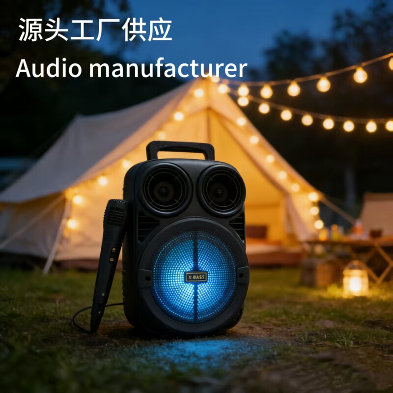 BK-3381 single 6.5-inch Bluetooth audio outdoor portable subwoofer with microphone karaoke square dance speaker