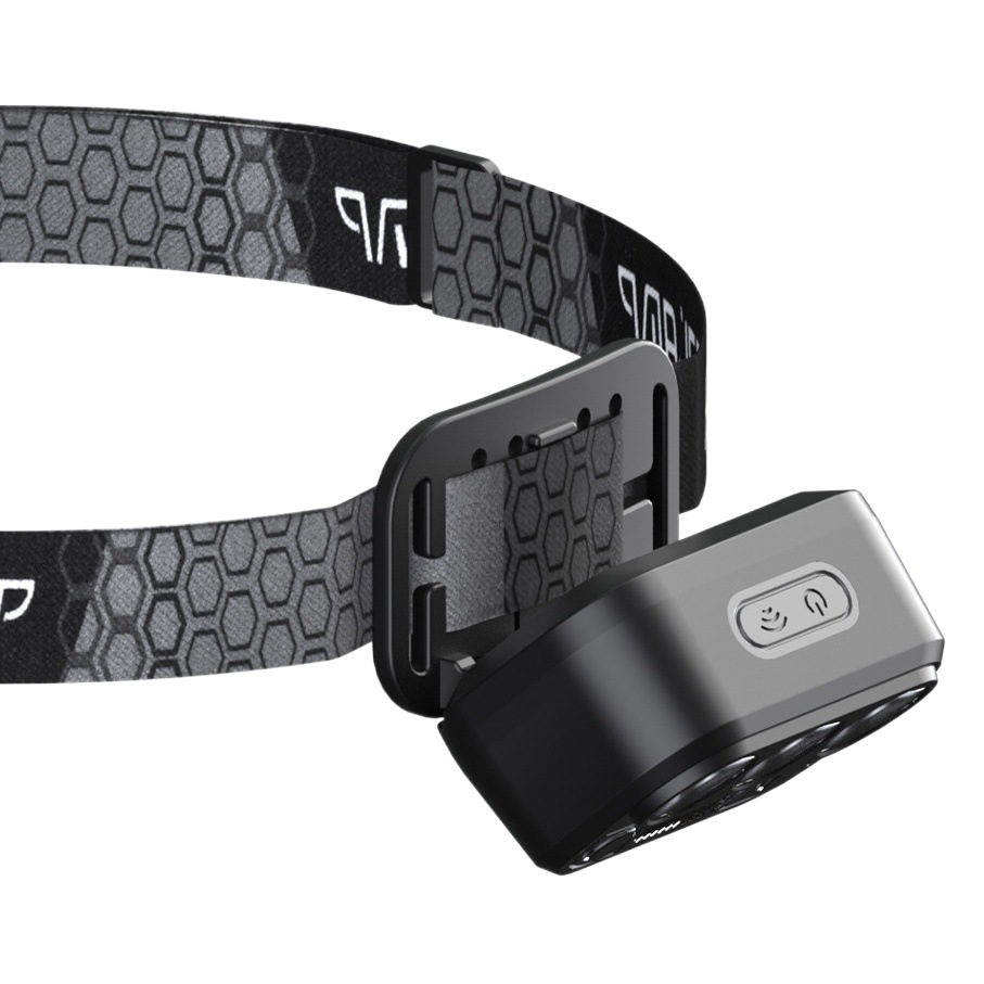 Inducción inteligente USB carga inducción faro LED noche pesca portátil fuerte luz noche corriendo pequeño faro al aire libre faro