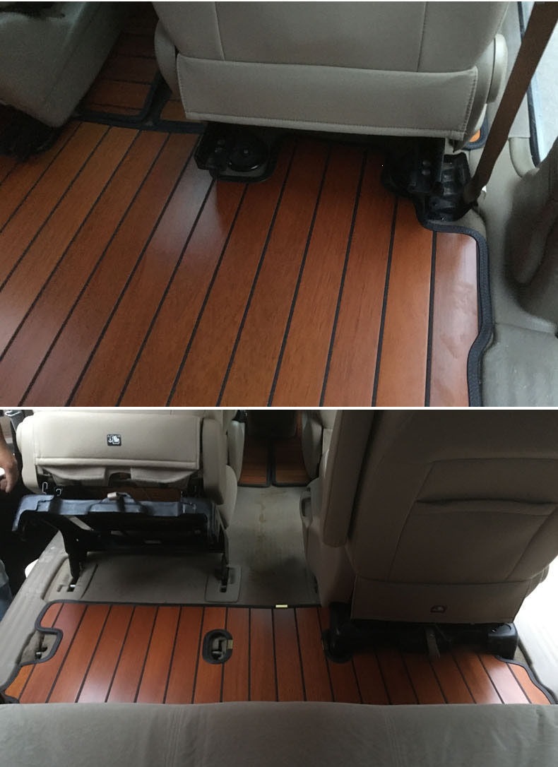 2005-2023 Buick Gl8 Old Model Wood Floor Mats Solid Teak Car Floor Mats Carpet Modification Special Black