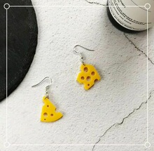 谁动了我的奶酪耳环搞怪童趣个性仿真芝士耳坠耳夹