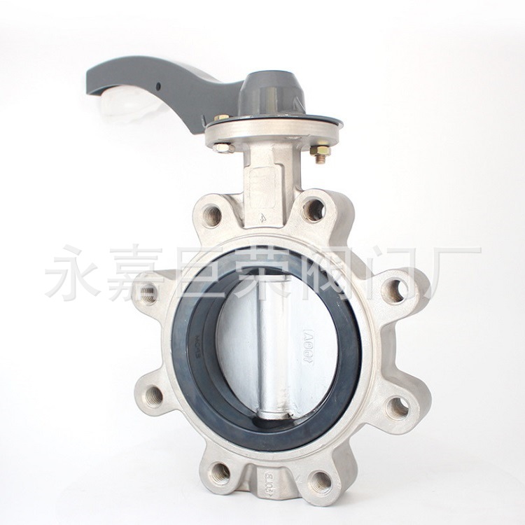 不锈钢凸耳蝶阀 南高阀业 对夹手动软密封阀门 双向流动D71X-16P