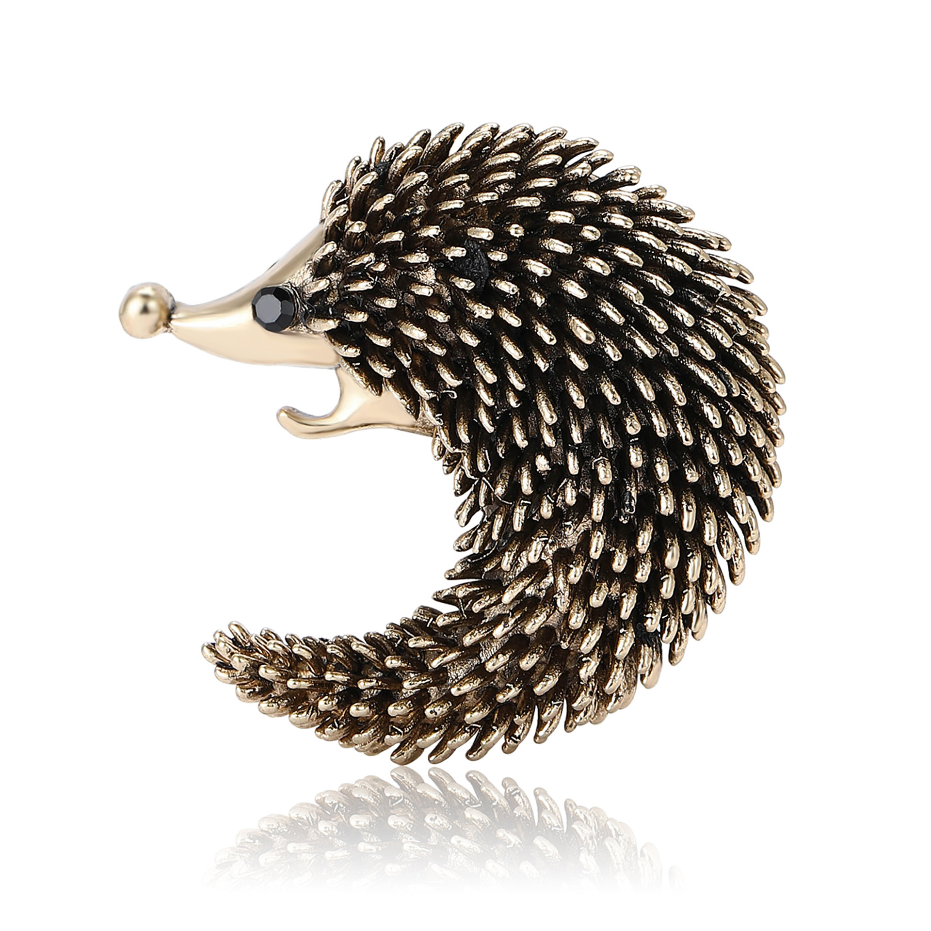 Брошь-ежик Meimei Jewelry серебристая