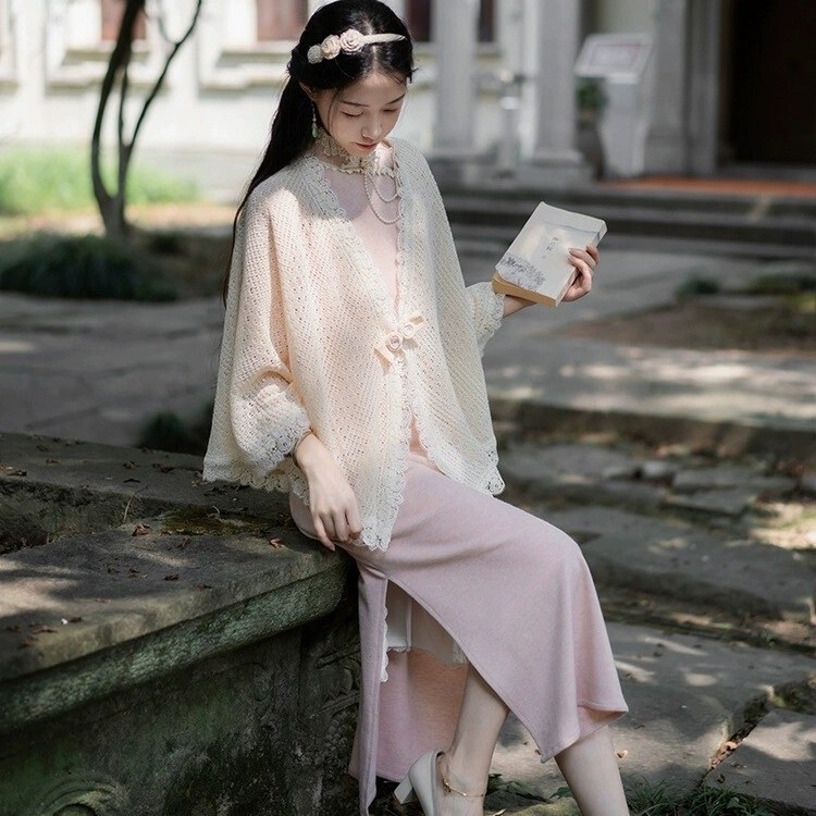 New Chinese Style National Style Shawl with Cheongsam Outer Waistcoat Women's Summer Ice Silk Cardigan Thin Sunscreen Coat