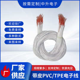 厂家供应pvc/tpe漆包线连接导线耳机蓝牙话筒喇叭线带皮电子线
