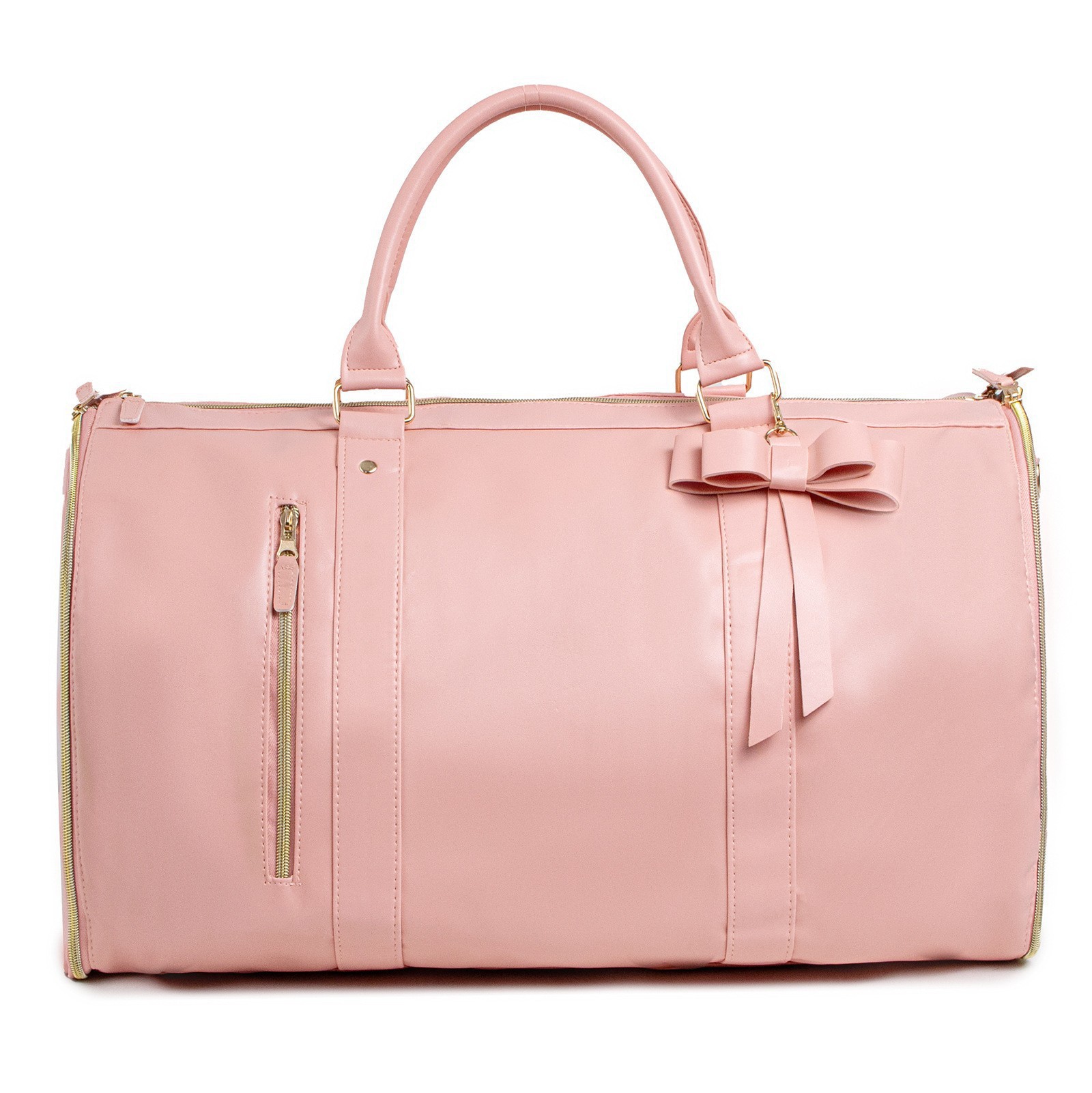 Bolsa de mano de damas de material pu en stock, fitness al aire libre, ropa de almacenamiento versátil, plegable.
