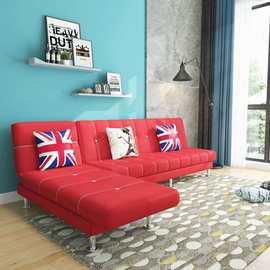 简易客厅可折叠沙发床一体两用小户型多功能单双人布艺可折叠沙发