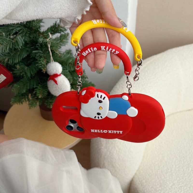 Red Bow Kt Suitable for Iphone16Promax Mobile Phone Case 15 Silicone 14 Protective Cover 17Pro/13