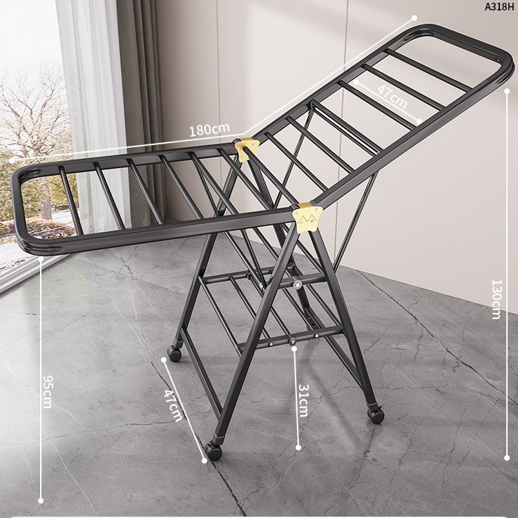 Percha de secado plegable para piso doméstico dormitorio balcón percha de secado para bebés interiores colgante de secado frío colcha de secado artefacto mágico image 24