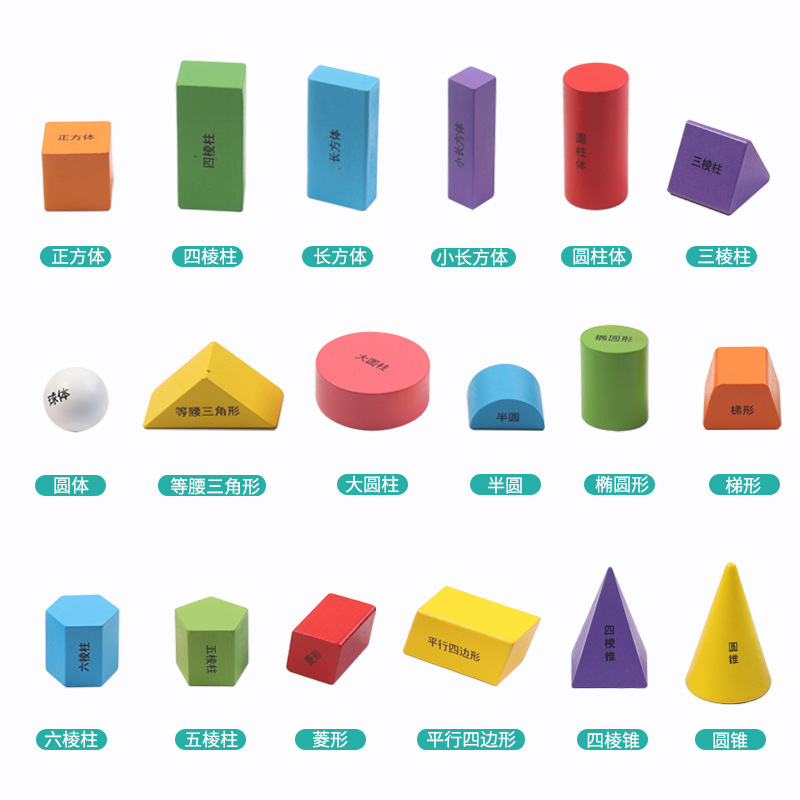 Cuboide material didáctico de matemáticas cuboide herramientas de aprendizaje de gráficos geométricos tridimensionales en el primer y segundo grado de la escuela primaria para comprender el modelo de forma