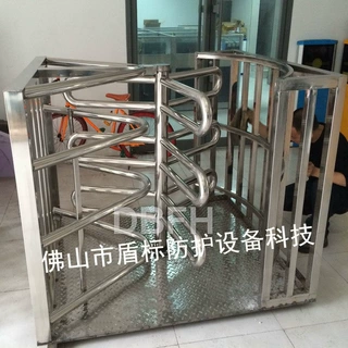 工厂订做手动半高单向旋转闸门高铁车站出口带不锈钢防滑底座转门