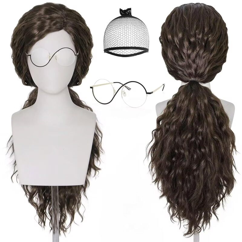 Cross-border Medieval Witch Wig Long Brown Curly Hair Wig Anime Hair Halloween Cosplay Party Cross-border Medieval Witch Wig Long Brown Curly Hair Wig Anime Hair Halloween Cosplay Party