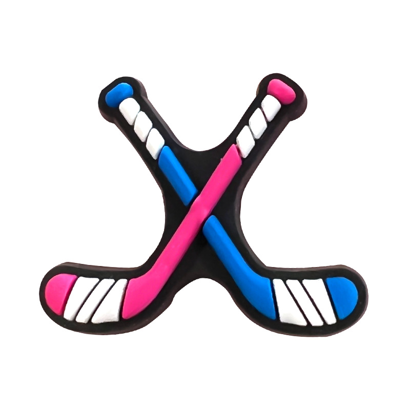 Nuevos zapatos con agujeros de dibujos animados deportivos de hockey sobre hielo, zapatos, zapatos, botones, ropa deportiva, accesorios para sandalias, estilo caliente de Amazon