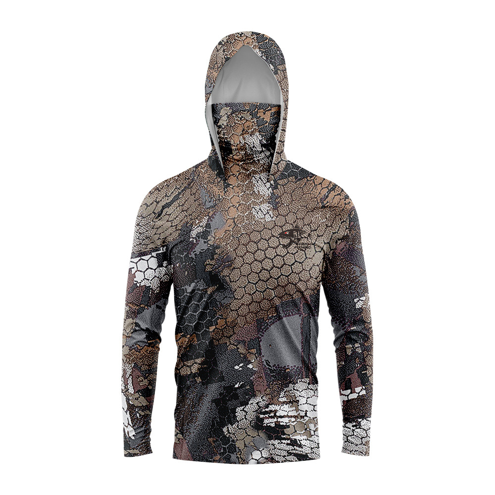 Huk New Gear Fishing Shirt Summer Long Sleeve Shirt Quick Dry Breathable Hooded Mask Fishing Clothes Anti-Uv