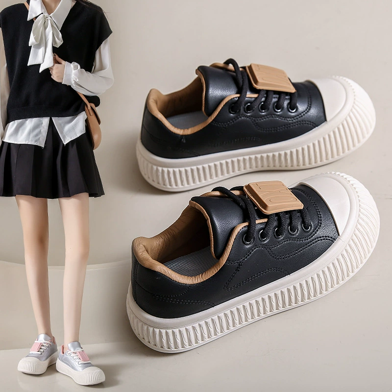 Яркие панельные туфли на платформе, Повседневная Белая обувь, женская обувь для досок, весна и осень 2023, новые нишевые удобные кроссовки для бега, женские