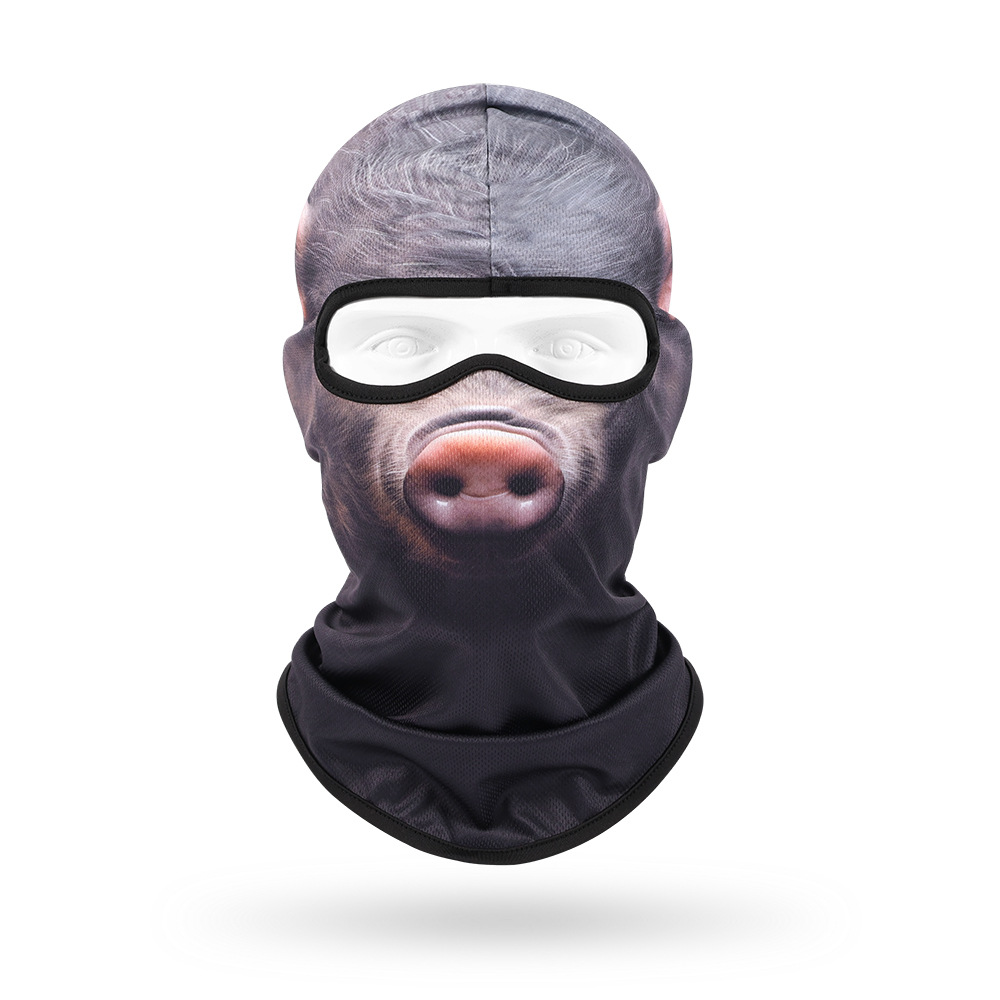 Sudor absorbente máscara transpirable de secado rápido para hombres y mujeres ciclismo al aire libre bicicleta protección solar sombrero lindo mascota sombrero animal bufanda