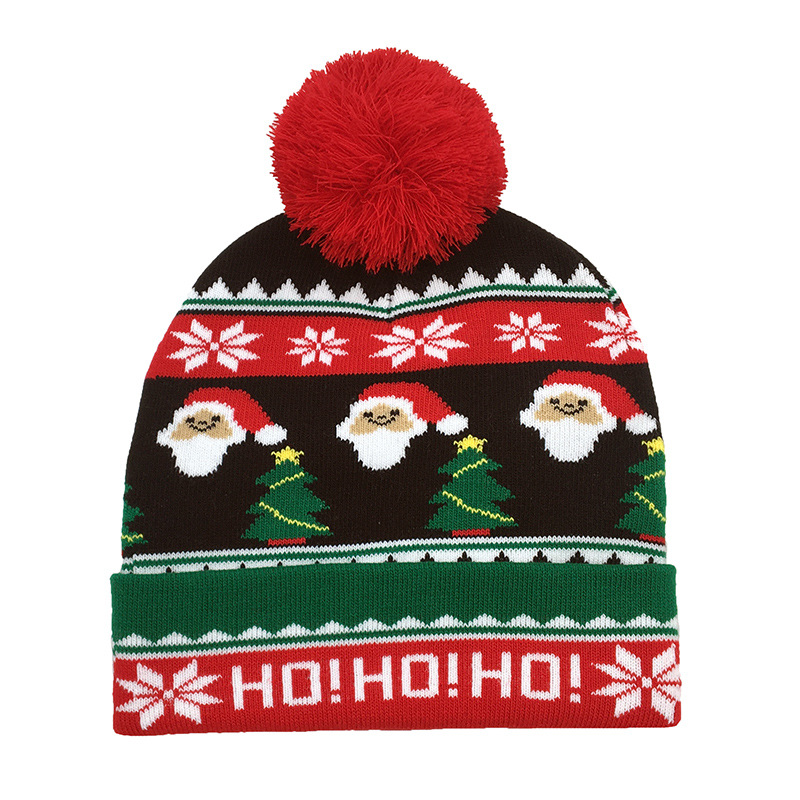 Unisex Cute Retro Christmas Tree Elk Eaveless Wool Cap display picture 6