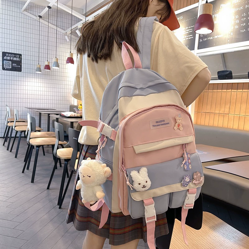 Backpack, brand capacious shoulder bag, Korean style, for secondary school