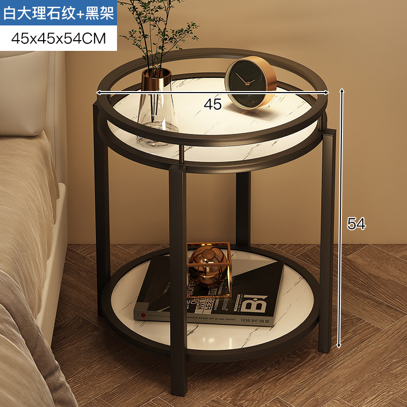 Estantes creativos de cabecera de la cama simple sala de estar moderna pequeña mesa de cabecera alternativa multifuncional pequeña mesa de té
