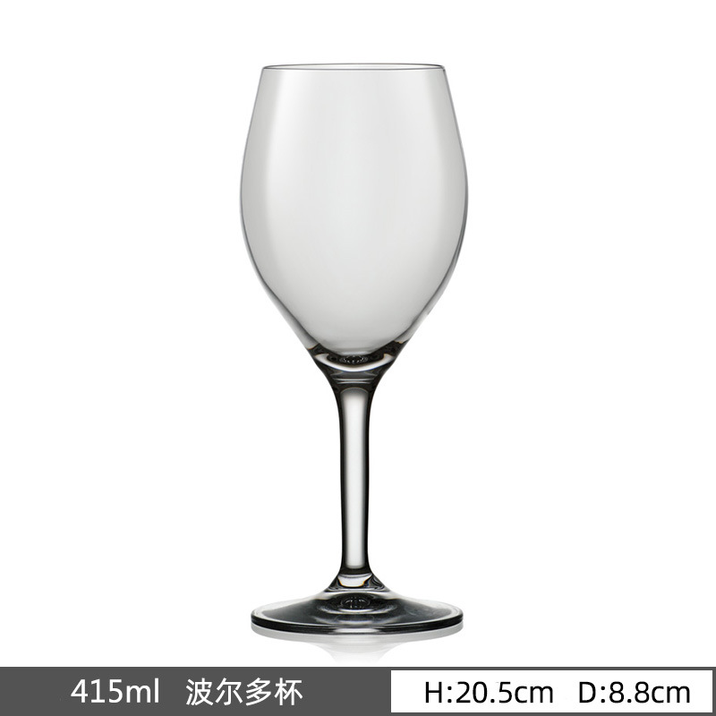 Tazas de vino rojo Lexbordo importaciones checas de cristal sin plomo tazas de hotel de restauración personalizadas al por mayor