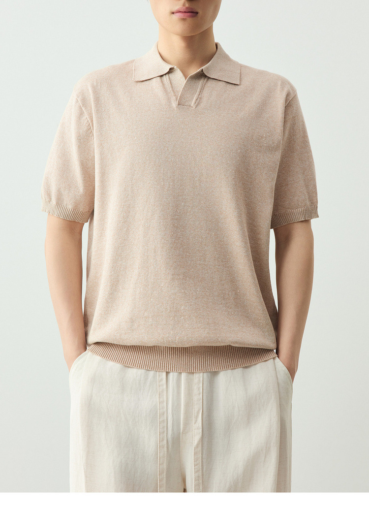 Áo polo nam cổ bẻ tay ngắn kiểu hải âu, chất liệu cotton thoáng mát — đen chi tiết 17