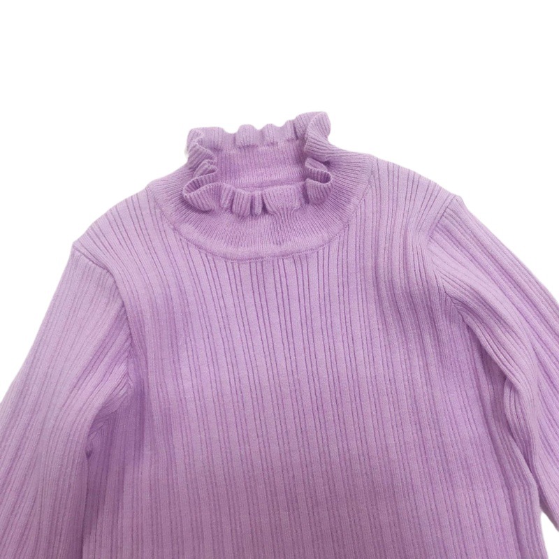 女の子のセーターのプルオーバー秋冬の木の耳元のニットの洋風の韓国版の底のシャツの毛糸の子供の高襟の上着の洋