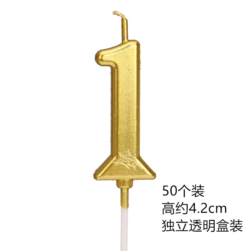 50 velas de cumpleaños digitales de color aniversario de oro caja creativa para niños decoración de pastel velas pequeñas
