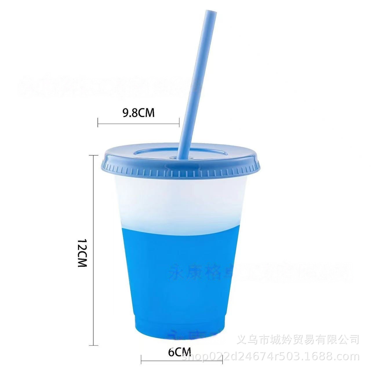 475ml einfachschichtige thermochrome Tasse, Lebensmittelqualität PP Sporttrinkflasche, Kaltgetränkebecher für Verkaufsstände, sofort lieferbar, individuell bedruckbar mit Logo