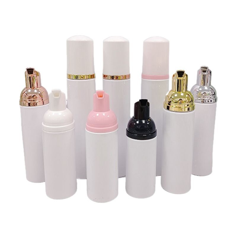Botella de espuma para jabón de manos de 30 dientes con bomba de espuma a presión, botella de espuma para mousse de limpieza facial, botella vacía recargable para limpiador facial.