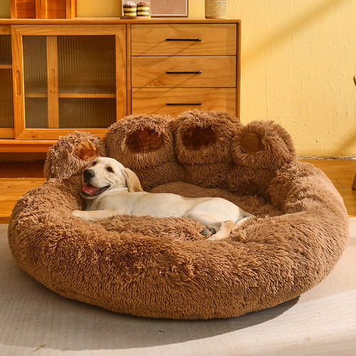 Dog Bed Winter Warm Large and Medium Dog Kong Fur Dog Bed with Fleece Sofa Mattress All Seasons Universal Pet Supplies