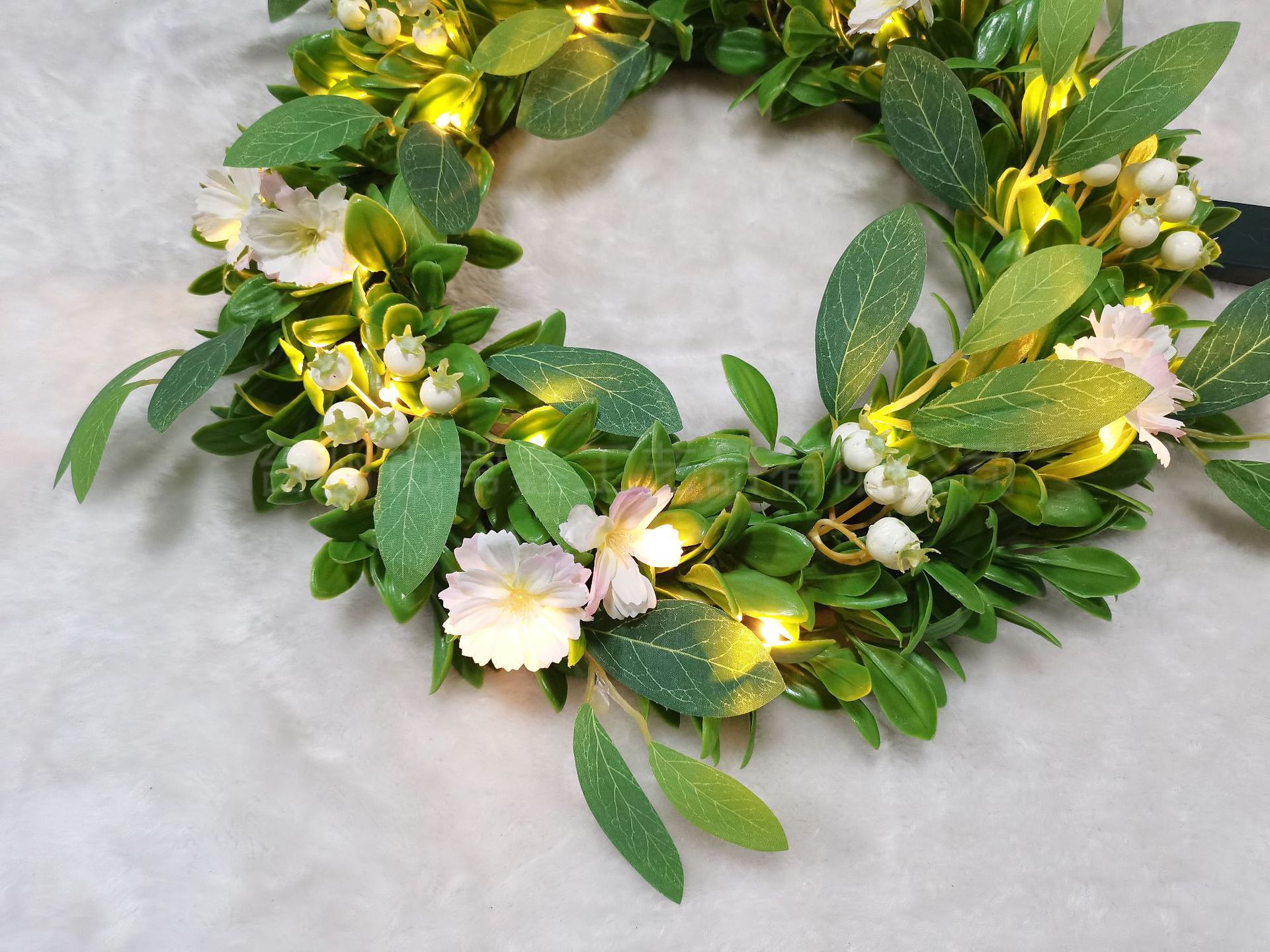 热款植物花朵亚马逊家居仿真花环酒店橱窗婚庆节日挂饰门饰装饰品