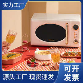 复古高颜值多功能光波炉烧烤烤大宇微波微波炉家用微蒸转盘一体机