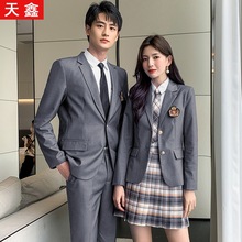 男女同款职业装学院风西装两件套jk小西服外幼儿园老师园服工作服