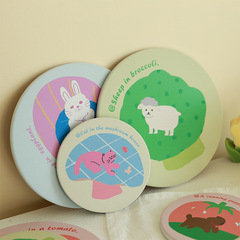 Ceramic Insulating Coaster Table Cup Mat Heatproof Water-absorbent Mat Animal Cartoon Cute Style Pot Coaster Heat Insulating Dining Mat