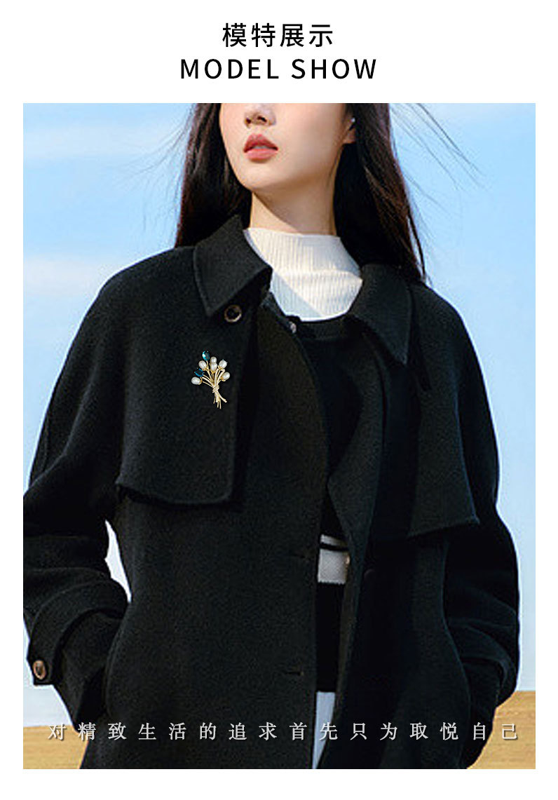 高级感淡水珍珠花束胸针时尚优雅告白气球胸花奢华大气