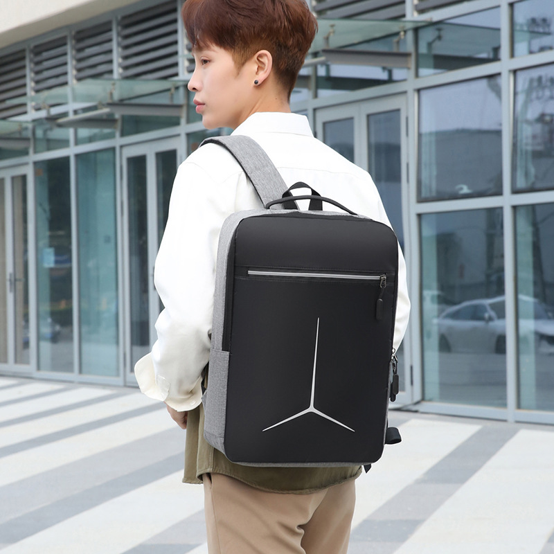 Transfronterizo 2024 nuevo portátil de negocios mochila portátil anti-salpicaduras Oxford tela casual mochila para computadora hombre