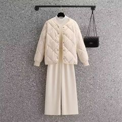 短款羽绒棉服女2025年新款秋冬季小个子轻薄百搭宽松菱格棉袄外套
