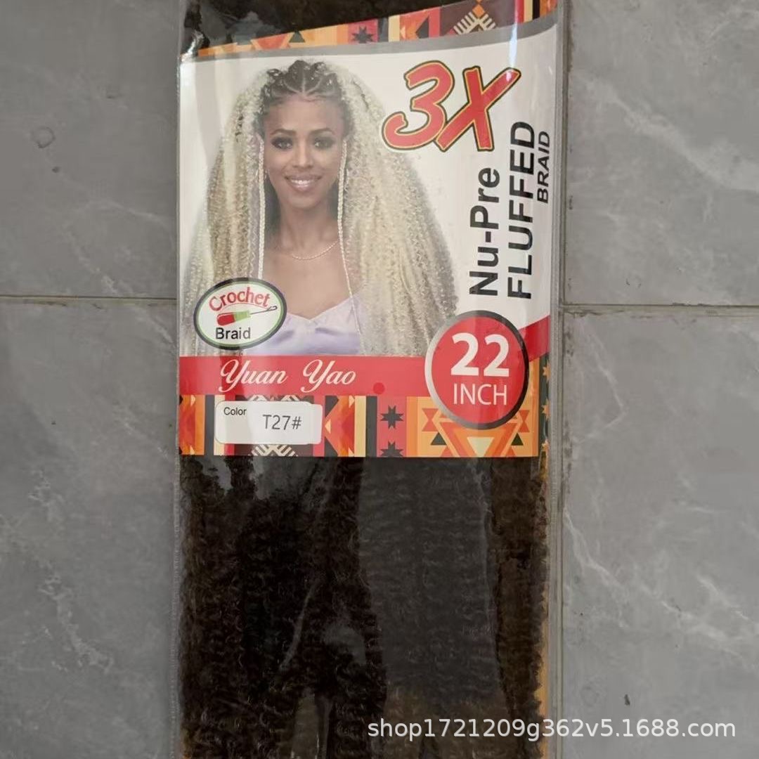 3X Twist Kinky Marley Crochet Braids Perruca de orugas image 17