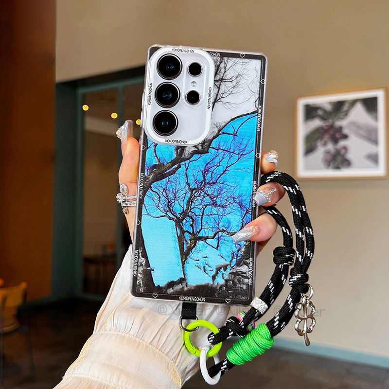 Suitable for Samsung Galaxy S25Ultra Ancient Tree Blue Sky Mobile Phone Case S24Fe Stylish S23 Small Fresh S22 Suitable for Samsung Galaxy S25Ultra Ancient Tree Blue Sky Mobile Phone Case S24Fe Stylish S23 Small Fresh S22