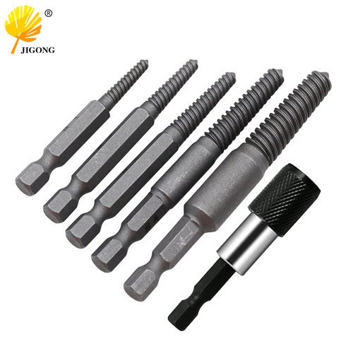 Sliding tooth broken wire screw extractor broken head screw extractor electric hexagonal handle removal and removal tool 5-piece set
