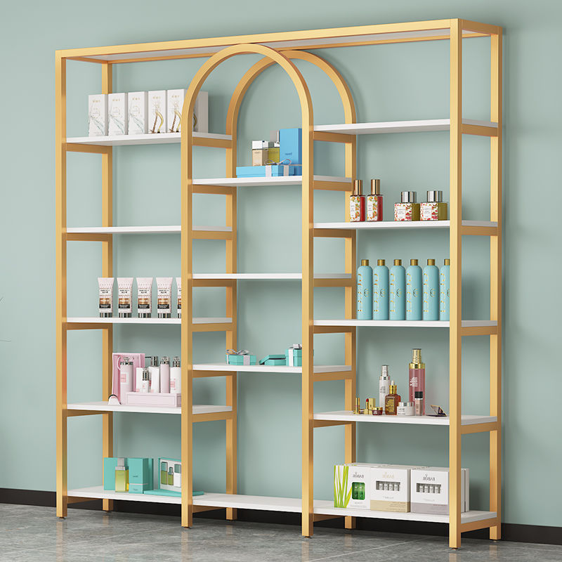 轻奢多功能展示架美甲化妆品置物展柜适用于美容院鞋包展示