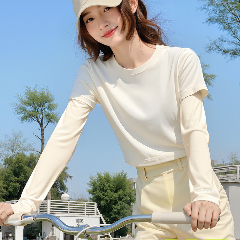 冰袖防晒袖套5新冰丝护袖女夏季薄宽松防紫外线骑行开车|undefined