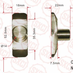Automobile Gearbox Zf Shift Dial Fast Qijiang Synchronizer Dial Fast Copper Slider Heavy Truck Fork Block