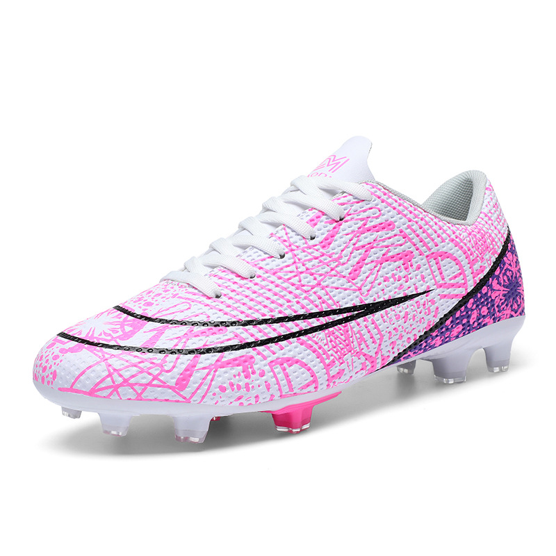 2025 zapatos de fútbol de corte bajo transfronterizos al por mayor para hombres y mujeres zapatillas profesionales de tacos largos zapatos de entrenamiento de tacos rotos zapatos de tacos