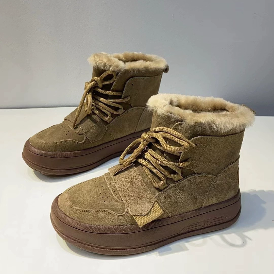 Winter warm low boots, 2023, genuine leather