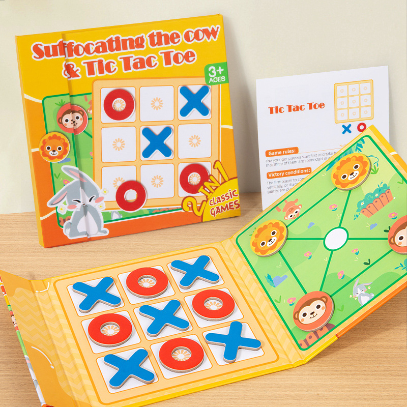 Estilo de libro para niños XO Sanlian Tic Tac Tac para niños Educación temprana Entretenimiento Ocio Juego de mesa Bloques de construcción Juguetes educativos
