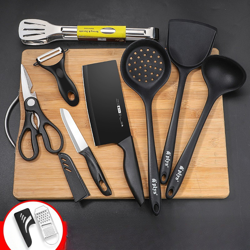 Kit de cuchillos de cocina combinación de cuchillos de cocina domésticos cuchillos de cocina tablero de cocina 2 en 1 tablero de corte cuchillos de cocina tablero de cocina un conjunto de acero inoxidable