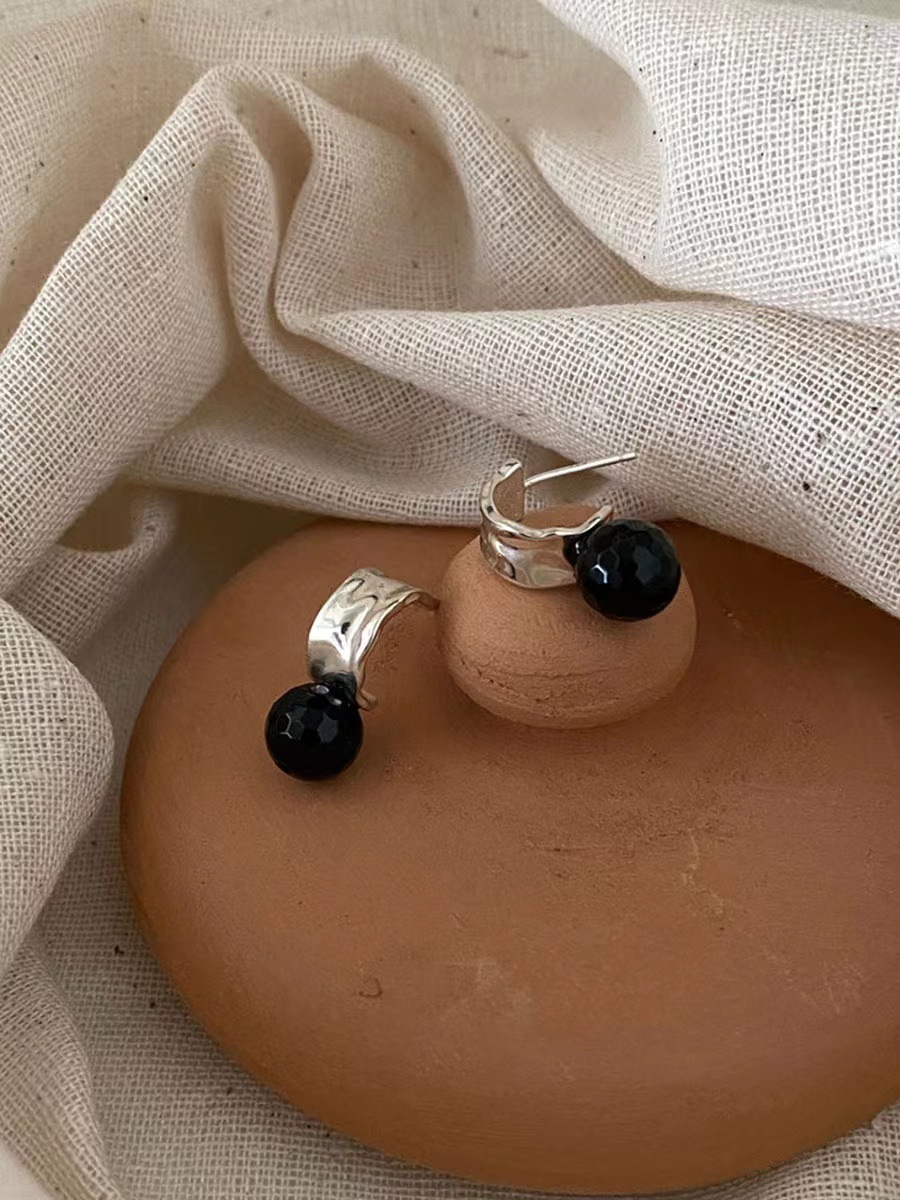 1 Pair 925 Sterling Silver Geometric Ear Studs display picture 1