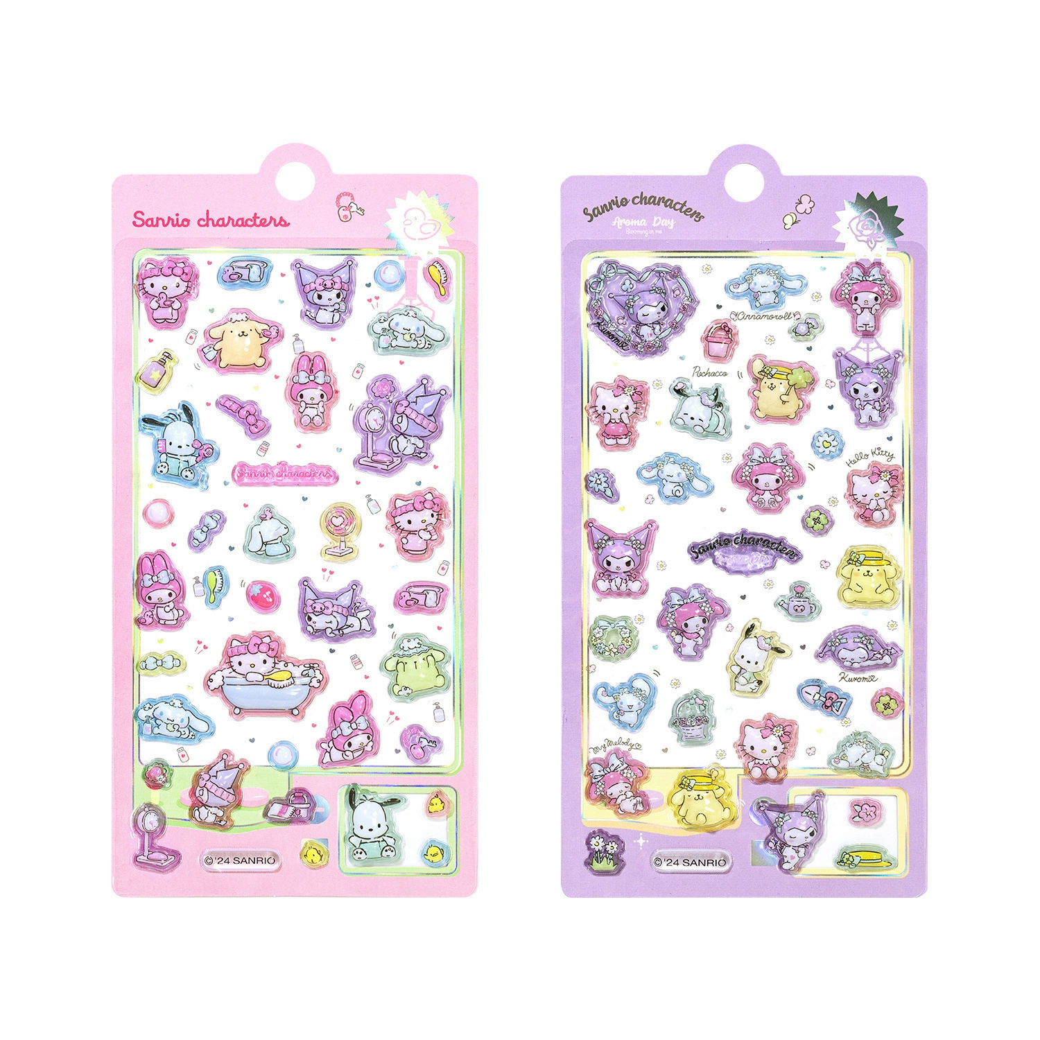 3D Sticker Hello Kitty — embossed cartoon stickers, assorted Sanrio designs, small sheets