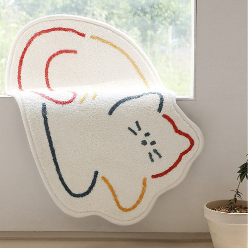 Cat washable entry carpet floor mats, foyer floor mats, bathroom bathroom absorbent anti-slip mats, simple door mats