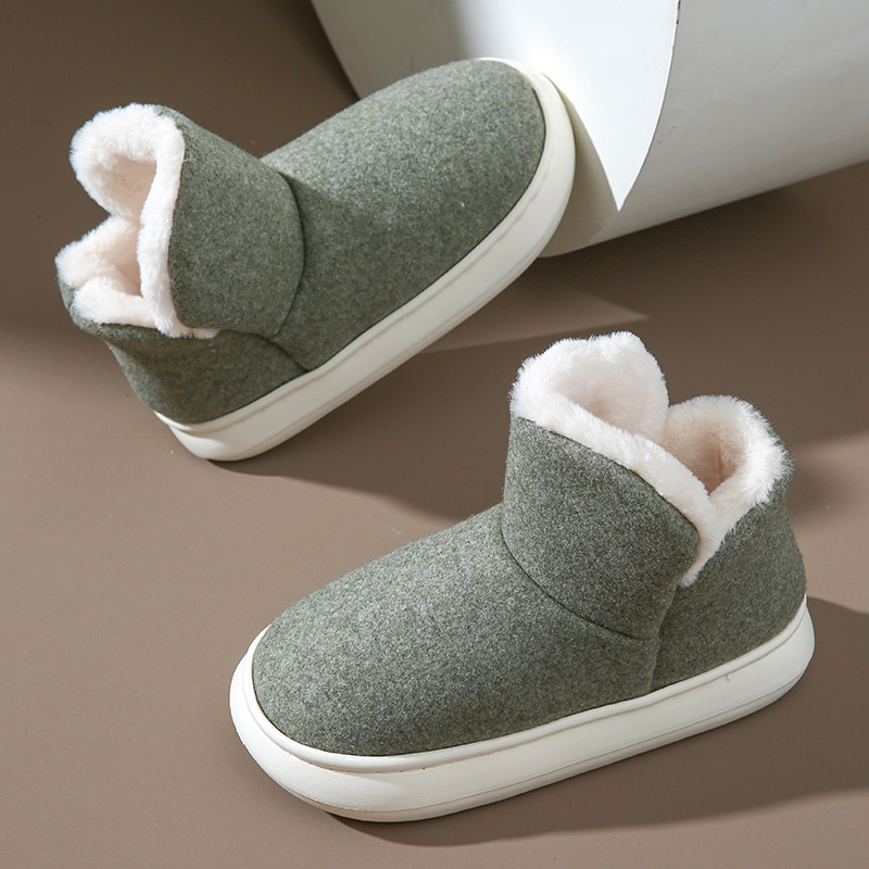 Zapatos de algodón para mujer en invierno hogar cálido suela gruesa antideslizante oficina calentador de pies artefacto botas de algodón para parejas hogar botas de algodón para hombres invierno